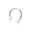 PEARL COATING BALL 316L SURGICAL STAINLESS STEEL HORSESHOE