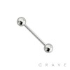 316L SURGICAL STEEL BASIC BARBELL WITH BALL