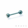 ELECTROPLATING OVER 316L SURGICAL BARBELL WITH PRESS FIT GEM BALL