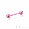 ELECTROPLATING OVER 316L SURGICAL BARBELL WITH PRESS FIT GEM BALL