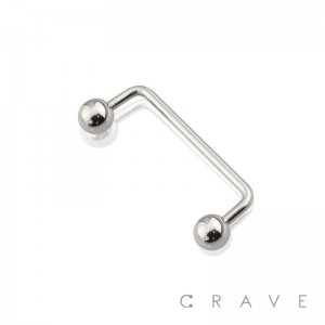 STAPLE SURFACE 316L SURGICAL STEEL BARBELL 14GA
