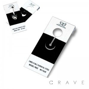 100PCS BLACK VELVET PLASTIC BODY JEWELRY CARD