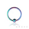 COLOR PVD PLATED 316L SURGICAL STEEL CAPTIVE BEAD RING (16GA)