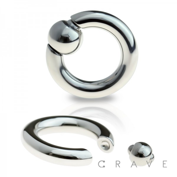 316L SURGICAL STEEL CAPTIVE BEAD RING WITH SPRING ACTION EASY BALL