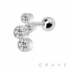 316L SURGICAL STAINLESS STEEL CARTILAGE BARBELL WITH STARWAY