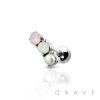 PEARL SYNTHETIC OPAL BEZEL TOP 316L SURGICAL STEEL CARTILAGE BARBELL