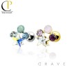 STAR OPAL CZ 316L SURGICAL STEEL CARTILAGE BARBELL