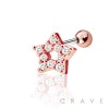 CZ STUDDED STAR CARTILAGE BARBELL