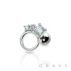 MINI ENGAGEMENT RING 316L SURGICAL STEEL CARTILAGE BARBELL