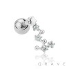 HOROSCOPE CZ PAVED 316L SURGICAL STEEL CARTILAGE BARBELL