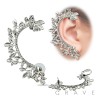 Gem Paved "Falling Leaf" 316L Surgical Steel Earring Cuff (Right Side)