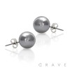 PAIR OF STAINLESS BALL STUD EARRING