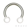 316L SURGICAL STAINLESS STEEL HORSESHOE WITH SOLID ACRYLIC BALLS
