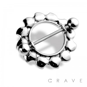 SUNBURST 316L SURGICAL STEEL NIPPLE SHIELD