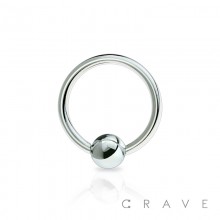 316L SURGICAL STEEL PLATED CAPTIVE BEAD RING