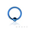 TITANIUM IP PLATED CAPTIVE BEAD RING OVER 316L SURGICAL STEEL
