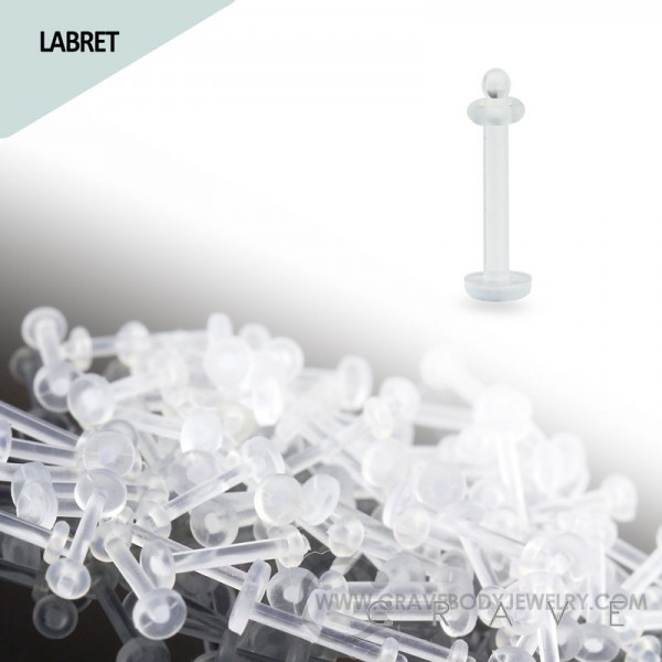 CLEAR BIOFLEX LABRET WITH O-RING SILICON RETAINERS