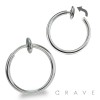 316L SURGICAL STEEL FAKE NOSE RING W/ SPRING ASSISTED