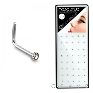 40PCS OF 22GA,20GA,18GA 316L SURGICAL STEEL 1.5MM CLEAR GEM BOX