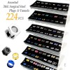 224PCS OF ASSORTED 316L SURGICAL STEEL PLUGS/TUNNELS FOR MIX & MATCH PANEL