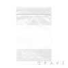 PACK OF 100 WHITE BLOCK RECLOSABLE CRYSTAL CLEAR POLY ZIP BAGS 6'' X 9''