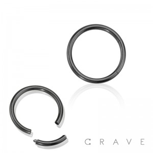 BLACKLINE TITANIUM IP PLATED OVER 316L SURGICAL STEEL CIRCULAR SEGMENT RING