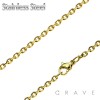 GOLD PLATED COBLE CHAIN LINK STAINLESS STEEL NECKLACE
