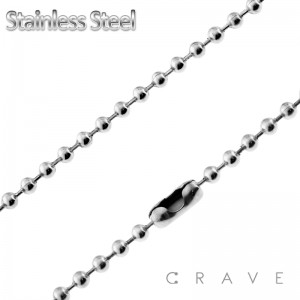 BALL LINK STAINLESS STEEL NECKLACE