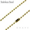 GOLD PLATED BALL LINK STAINLESS STEEL NECKLACE