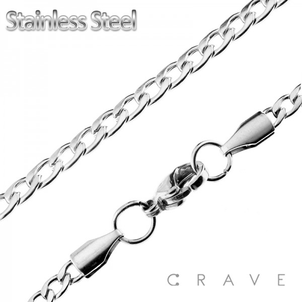 CUBAN CHAIN LINK STAINLESS STEEL NECKLACE