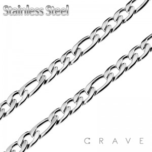 FIGARO CHAIN LINK STAINLESS STEEL NECKLACE