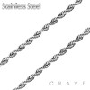 ROPE CHAIN LINK STAINLESS STEEL NECKLACE