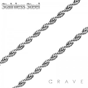 ROPE CHAIN LINK STAINLESS STEEL NECKLACE