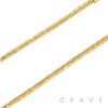 GOLD PLATED SNAKE CHAIN LINK STAINLESS STEEL NECKLACE
