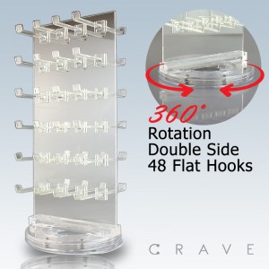 ACRYLIC COUNTER TOP SPINNER DOUBLE SIDE DISPLAY WITH 48 