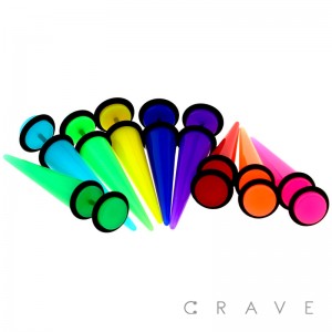 ACRYLIC FAKE TAPER WITH UV NEON