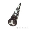 ACRYLIC FAKE TAPER WITH COW PATTERN (ANIMAL)