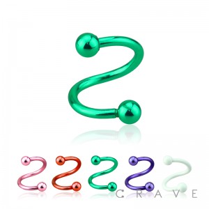 ELECTROPLATING OVER 316L SURGICAL STEEL HORSESHOE WITH BALLS