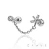 FLOWER CHAIN LINK 316L SURGICAL STEEL RING CARTILAGE BARBELL