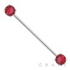 ROUND CZ PRONG SET 316L SURGICAL STEEL INDUSTRIAL BARBELLS