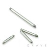 10PCS OF 316L SURGICAL STEEL EXTERNALLY THREADED REPLACEMENT BARBELL BAR PACKAGE