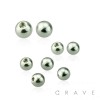 10PCS or 100 pcs OF 316L SURGICAL STEEL BASIC PLAIN THREADED BALLS PACKAGE