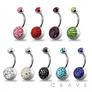 316L SURGICAL STEEL DOME EPOXY FERIDO NAVEL RING