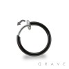 316L SURGICAL STEEL FAKE NOSE RING WITH SPRING ASSISTED CLOSURE