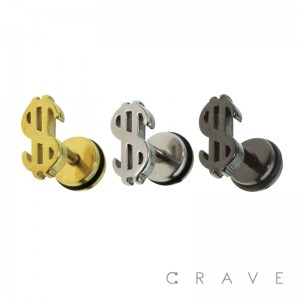 316L SURGICAL STEEL FAKE PLUG W/ MONEY 