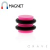 MAGNETIC COLOR ACRYLIC FAKE PLUG WITH O-RINGS
