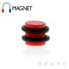 MAGNETIC COLOR ACRYLIC FAKE PLUG WITH O-RINGS