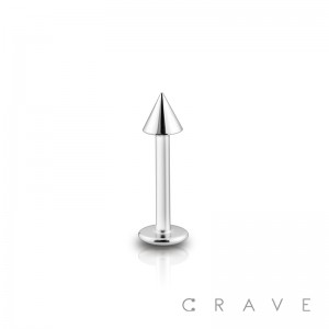316L SURGICAL STEEL LABRET/MONROE WITH SPIKE SET (external thread)