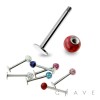 316L SURGICAL STEEL CRYSTAL PAVED EPOXY FERIDO BALL LABRET
