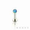 PUSH-IN OPAL LABRET/MONROE 316L SURGICAL STEEL PRESS FIT SYNTHETIC